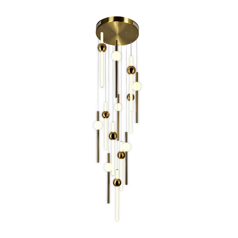 CWI Lighting 1208P32-13-625 Baton LED Pendant, Brass (Discontinued)