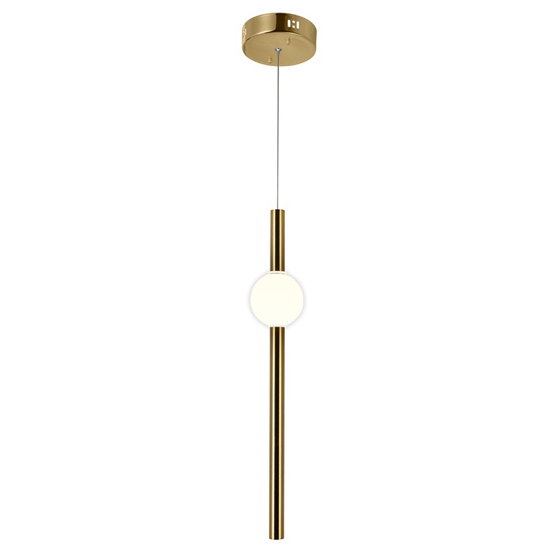 CWI Lighting 1208P6-1-625 Baton LED Mini Pendant, Brass (Discontinued)