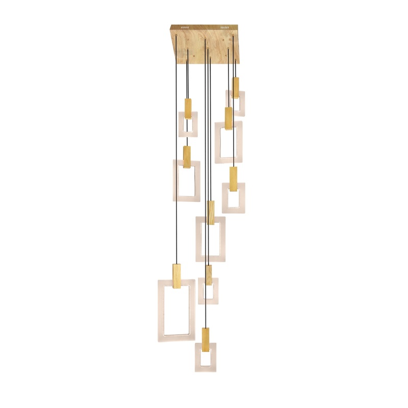 CWI Lighting 1214P24-9-236-A Anello LED Pendant, White Oak
