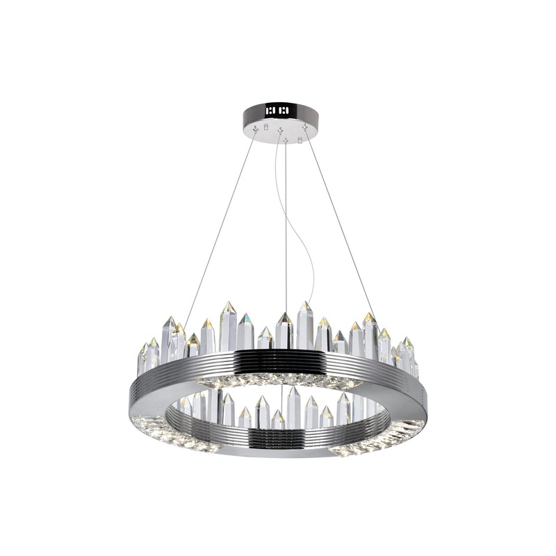 CWI Lighting 1218P18-613 Agassiz LED Chandelier, Polished Nickel (Discontinued)