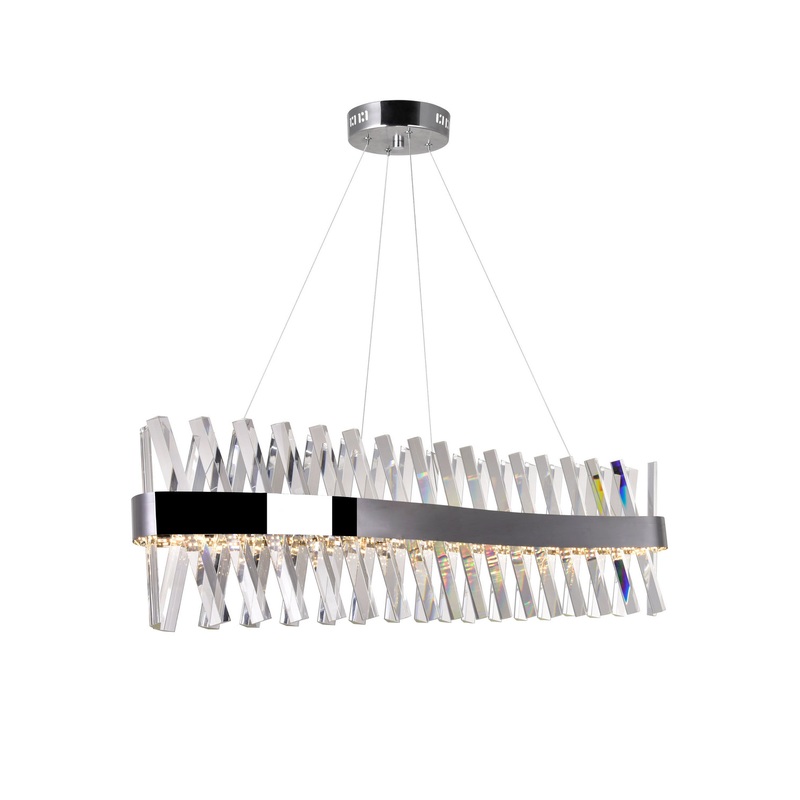 CWI Lighting 1220P40-601-S Glace LED Chandelier, Chrome