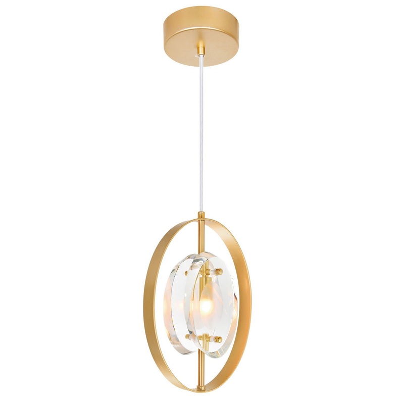 CWI Lighting 1224P8-1-625 Iris One Light Mini Pendant, Sun Gold