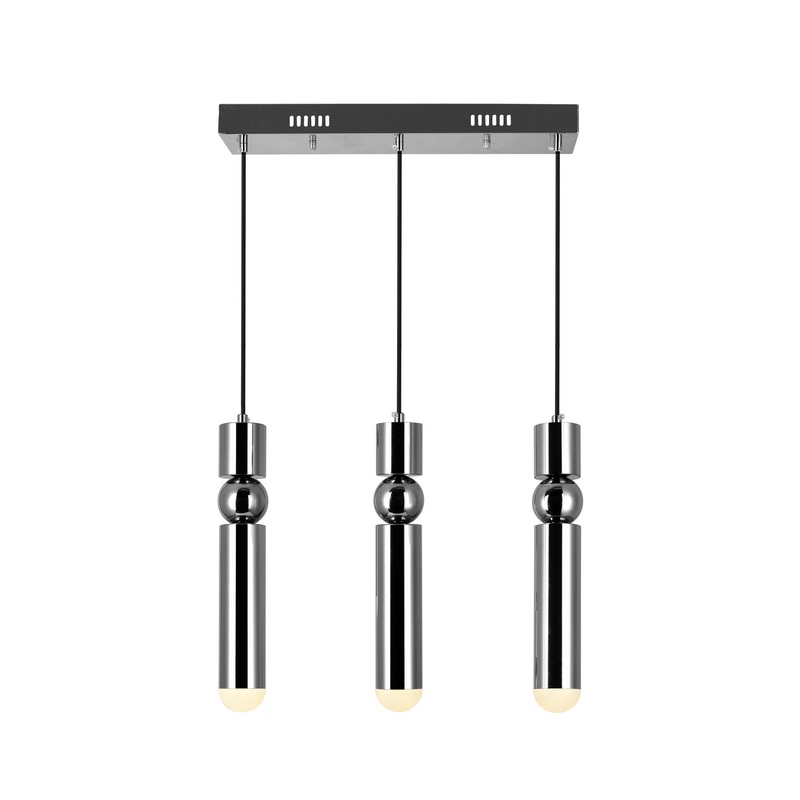 CWI Lighting 1225P20-3-613 Chime LED Island/Pool Table Chandelier, Polished Nickel