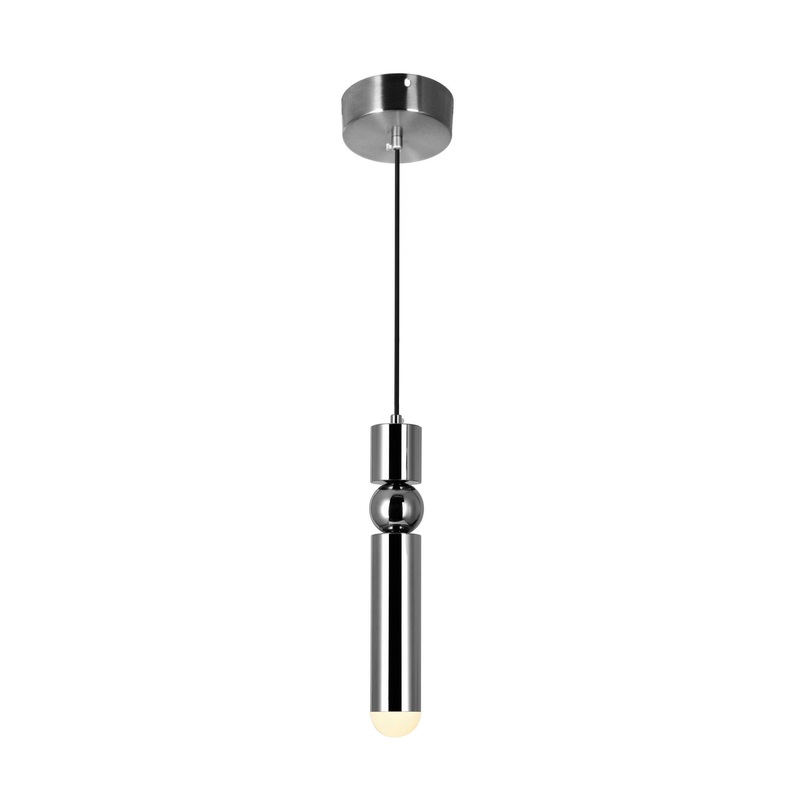 CWI Lighting 1225P5-1-613 Chime LED Mini Pendant, Polished Nickel