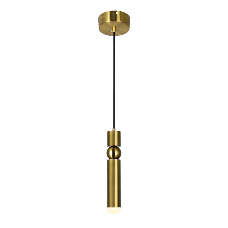 CWI Lighting 1225P5-1-625 Chime LED Mini Pendant, Brass