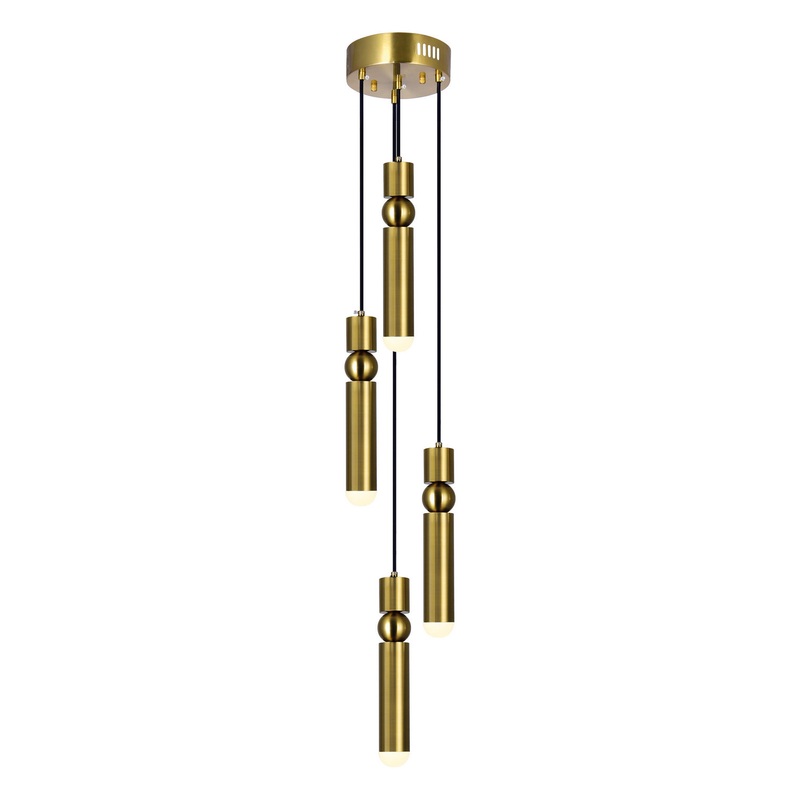 CWI Lighting 1225P9-4-625 Chime LED Pendant, Brass (Discontinued)