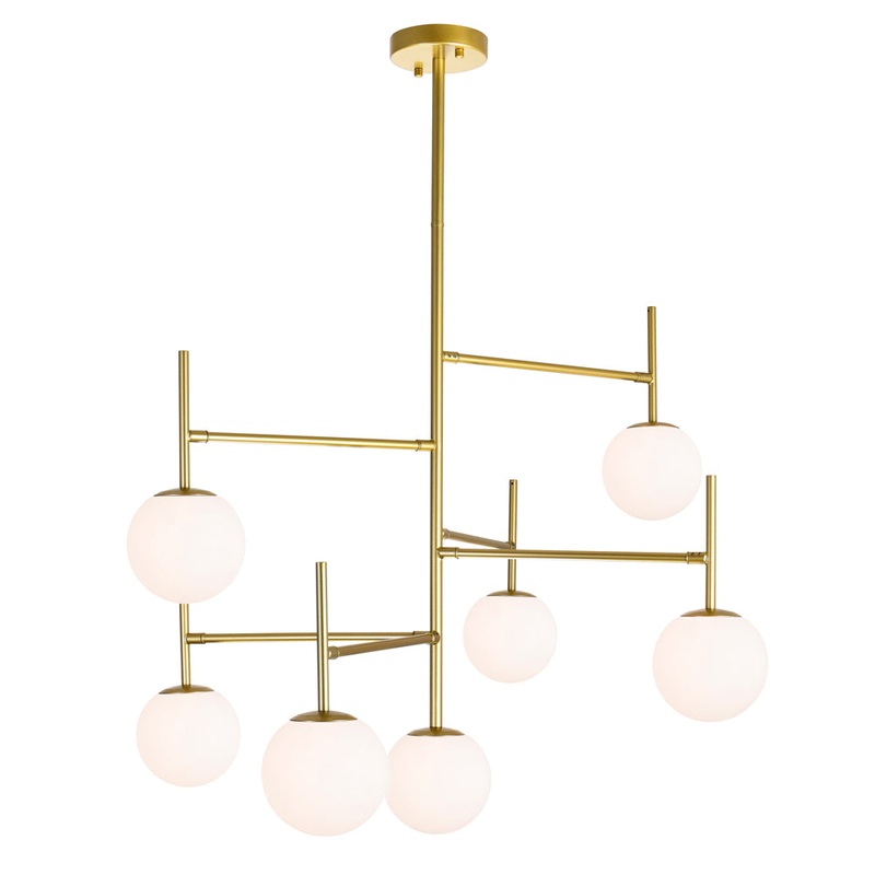 CWI Lighting 1228P36-7-169 Tourch LED Chandelier, Medallion Gold