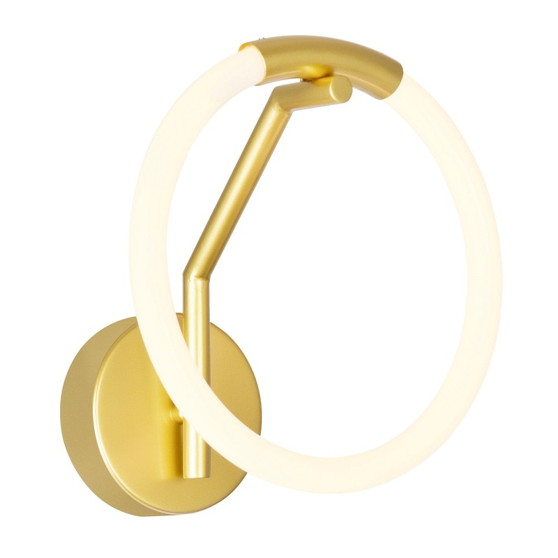 CWI Lighting 1273W10-1-602 Hoops LED Wall Sconce, Satin Gold