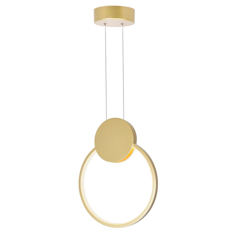 CWI Lighting 1297P10-1-602 Pulley LED Mini Pendant, Satin Gold