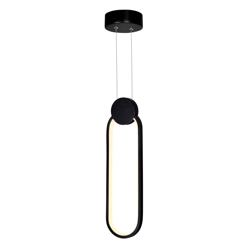 CWI Lighting 1297P4-1-101 Pulley LED Mini Pendant, Black