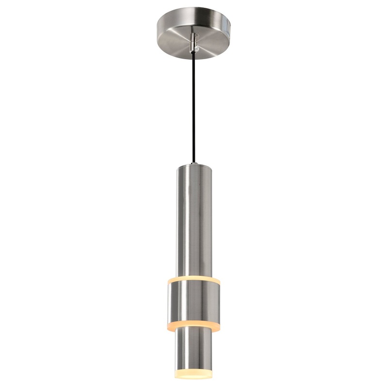 CWI Lighting 1390P5-1-606 Lena LED Mini Pendant, Satin Nickel