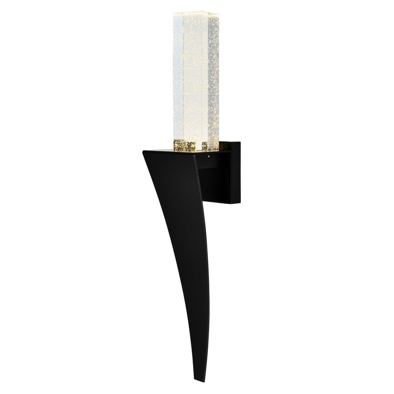 CWI Lighting 1502W7-1-101 Catania LED Wall Sconce, Black