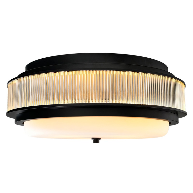 CWI Lighting 1567C18-4-101 Valdivia Four Light Flush Mount, Black