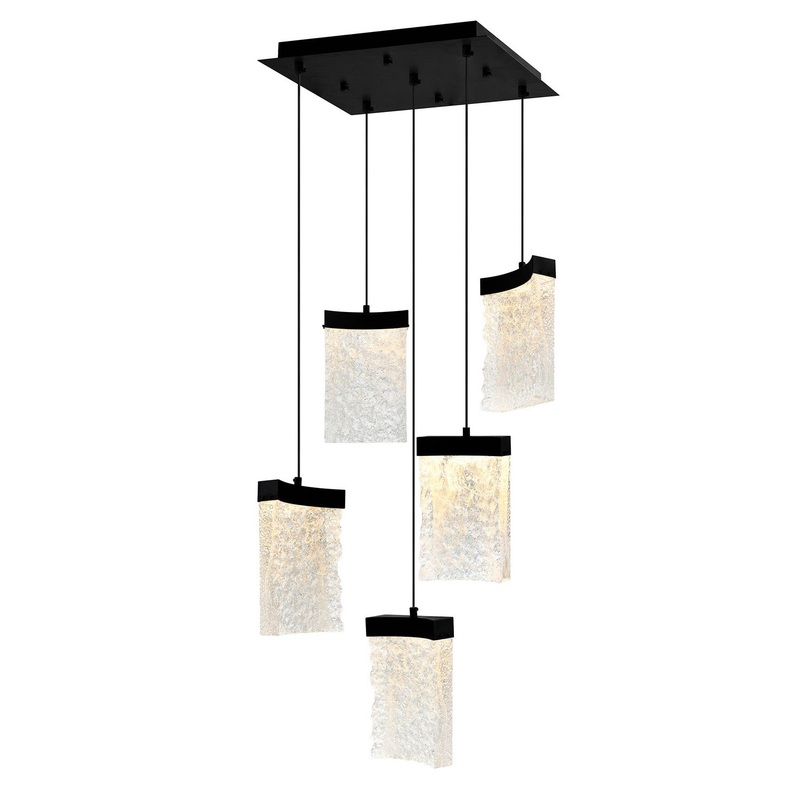 CWI Lighting 1587P12-5-101 Lava LED Mini Pendant, Black