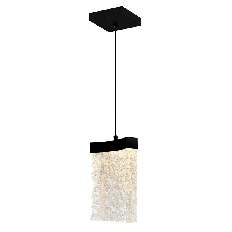 CWI Lighting 1587P6-1-101 Lava LED Mini Pendant, Black