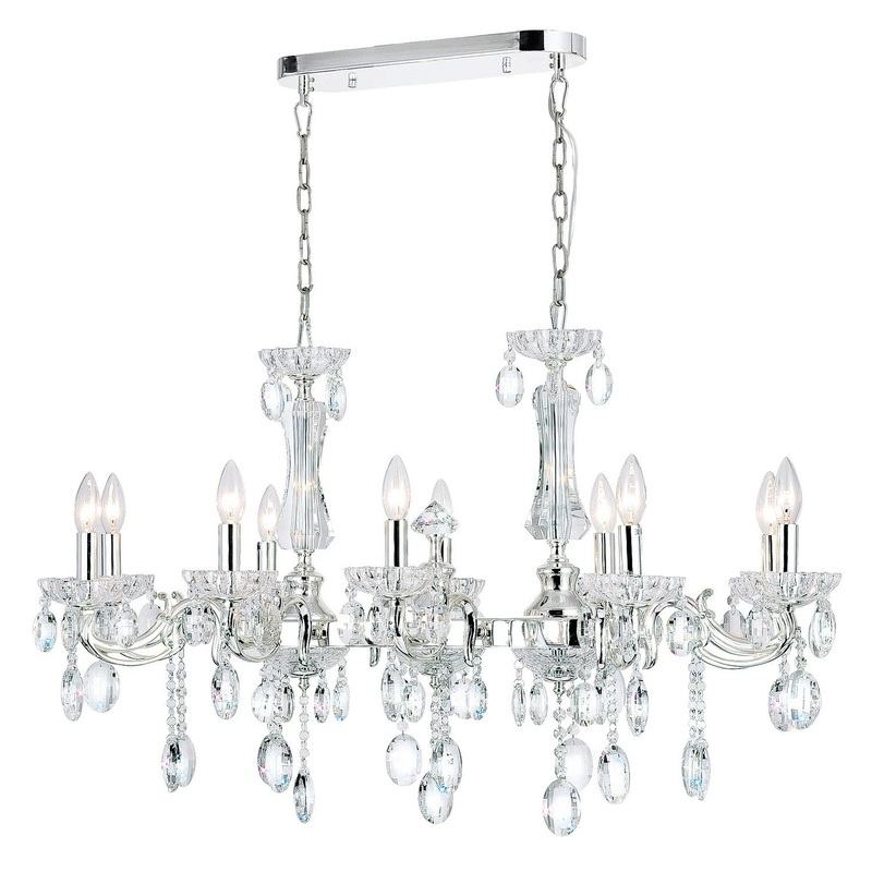 CWI Lighting 2016P37C-10 Flawless Ten Light Chandelier, Chrome