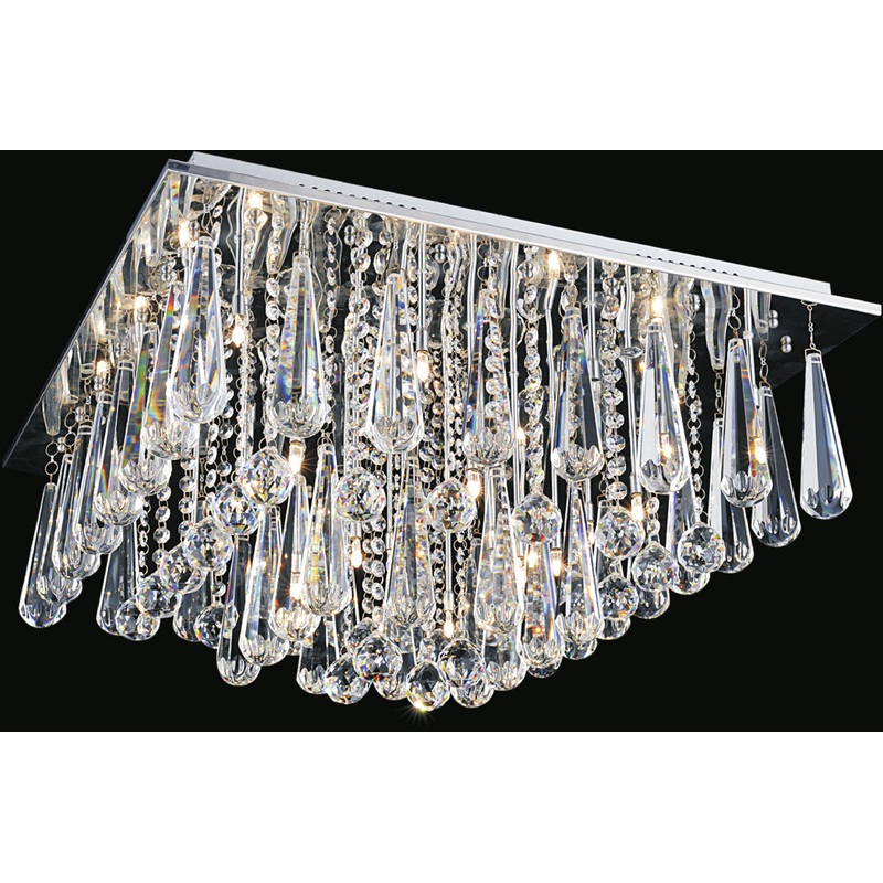 CWI Lighting 5035C24C-S Brianna 12 Light Flush Mount, Chrome (Discontinued)