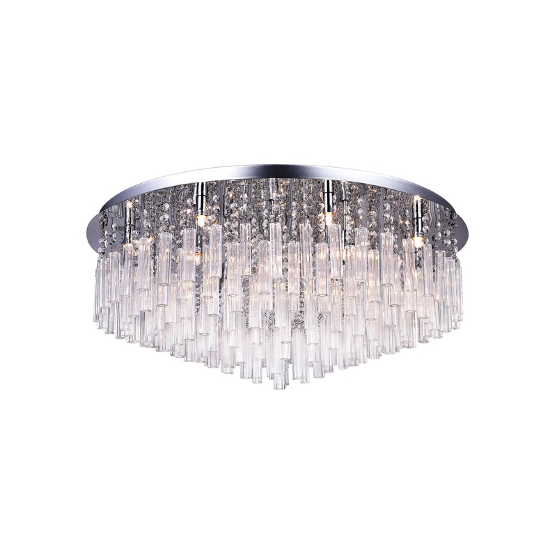 CWI Lighting 5036C32C Brianna 16 Light Flush Mount, Chrome (Discontinued)