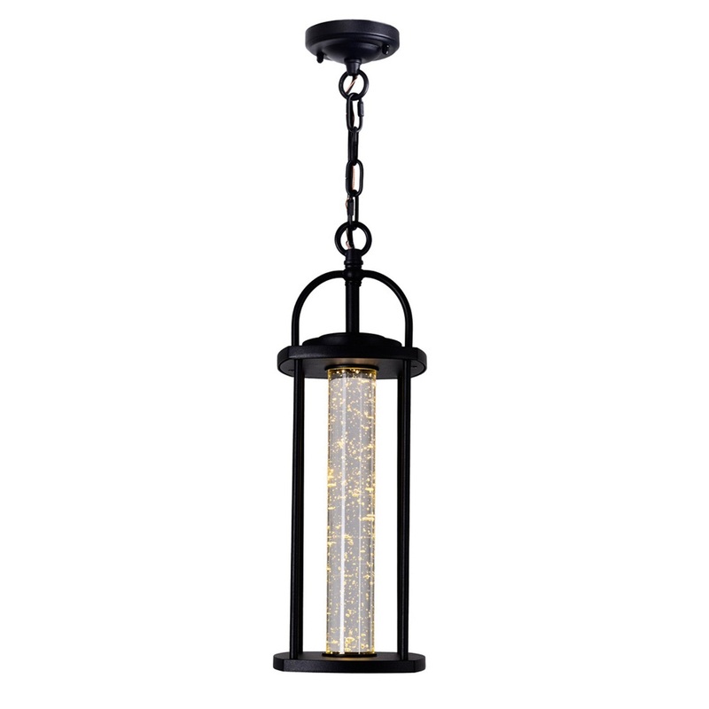CWI Lighting 0407P6-1-101 Greenwood LED Outdoor Pendant, Black