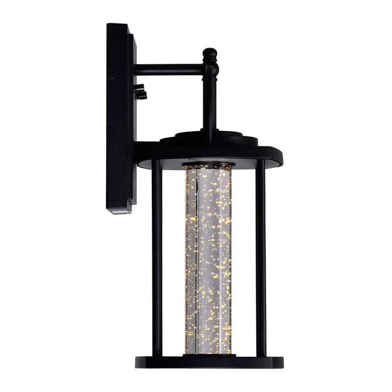 CWI Lighting 0407W7-1-101 Greenwood LED Outdoor Wall Lantern, Black