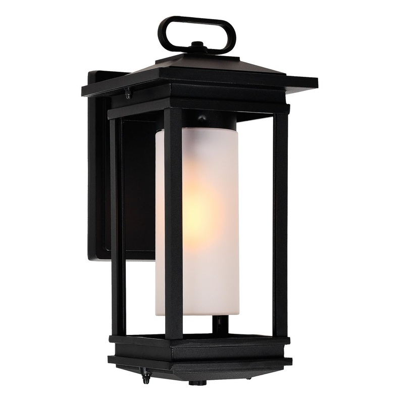 CWI Lighting 0412W7-1-101 Granville One Light Outdoor Wall Lantern, Black (Discontinued)