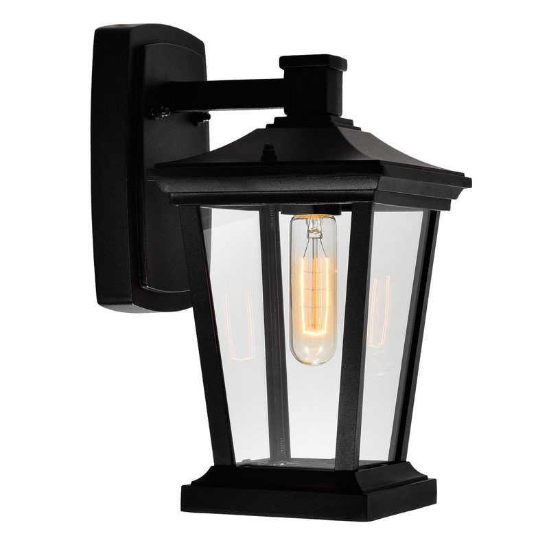 CWI Lighting 0413W7-1-101 Leawood One Light Outdoor Wall Lantern, Black