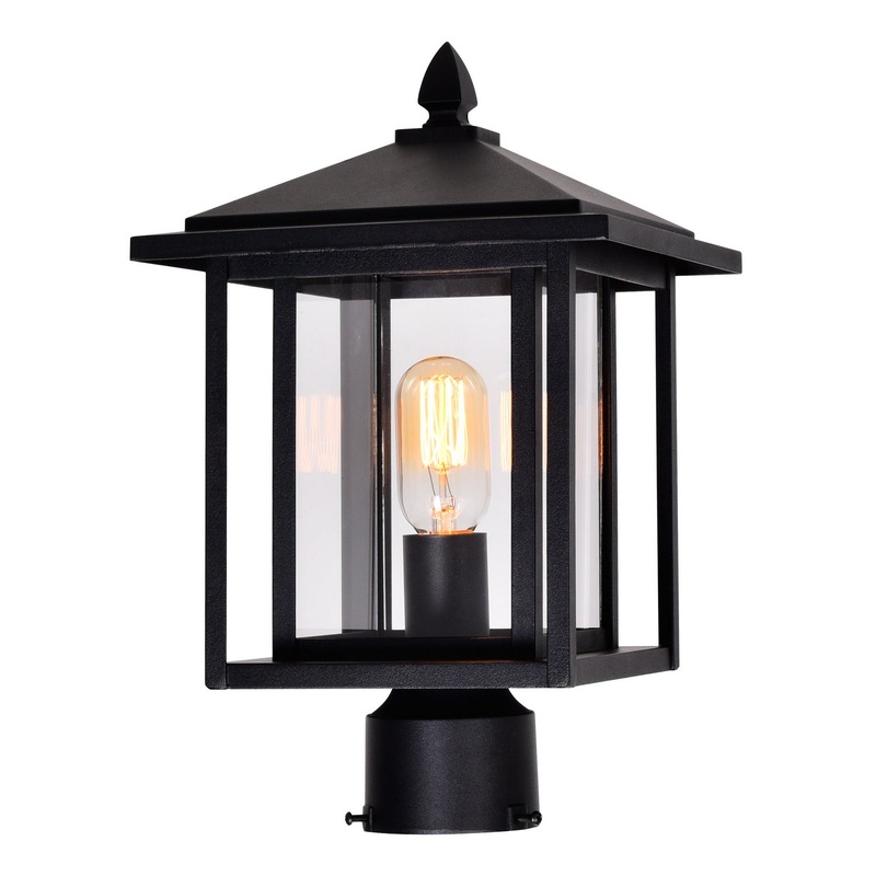 CWI Lighting 0417PT9-1-101 Crawford One Light Outdoor Lantern Head, Black