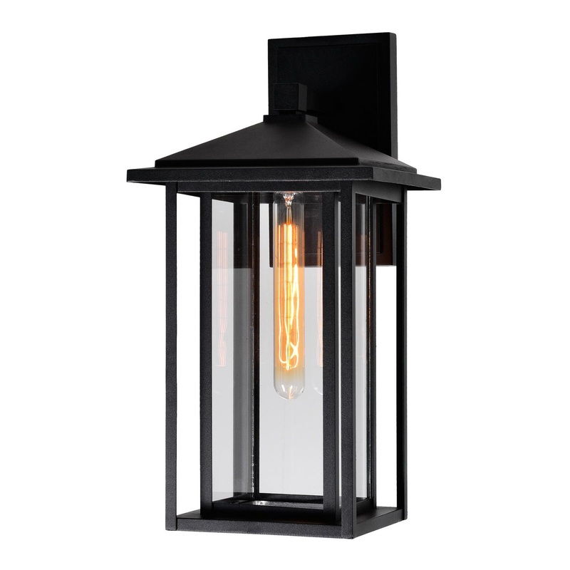 CWI Lighting 0417W9-1-101 Crawford One Light Outdoor Wall Mount, Black