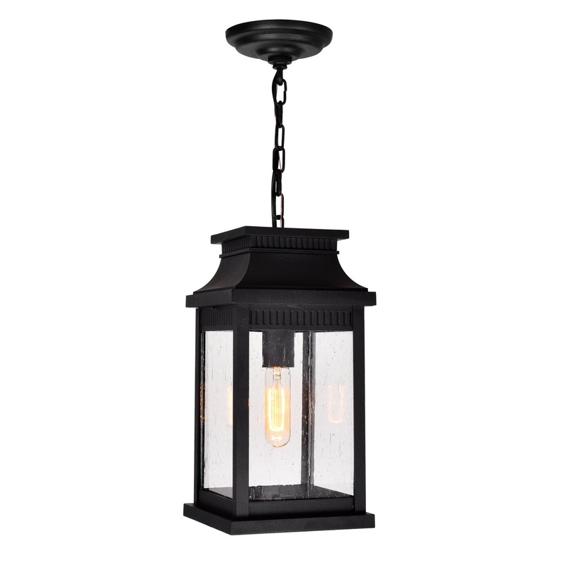CWI Lighting 0418P7S-1 Milford One Light Outdoor Pendant, Black