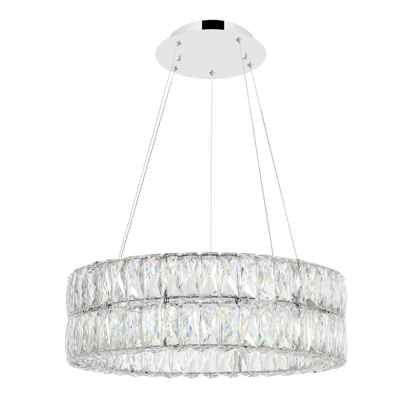 CWI Lighting 1044P20-601-R-2C Madeline LED Chandelier, Chrome