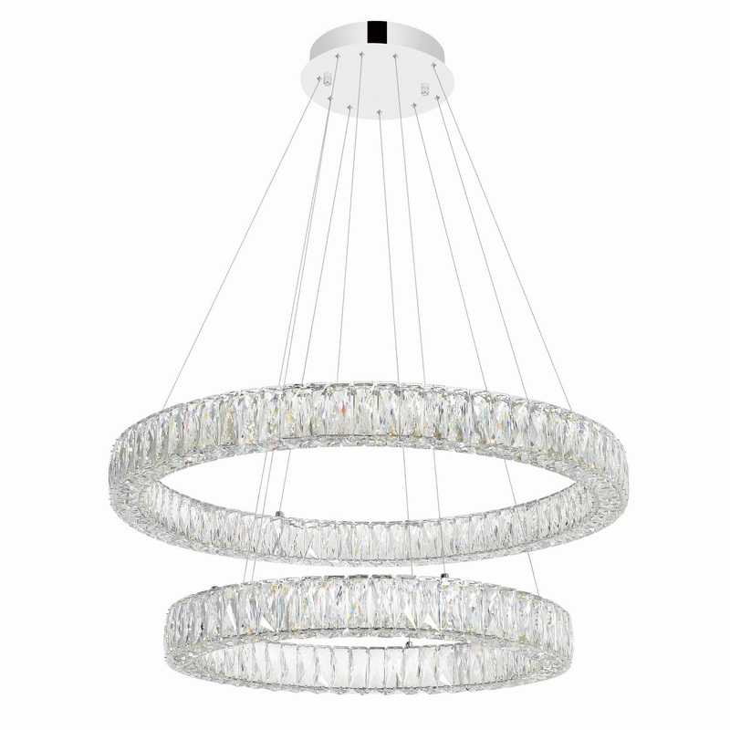 CWI Lighting 1044P32-601-R-2C-B Madeline LED Chandelier, Chrome