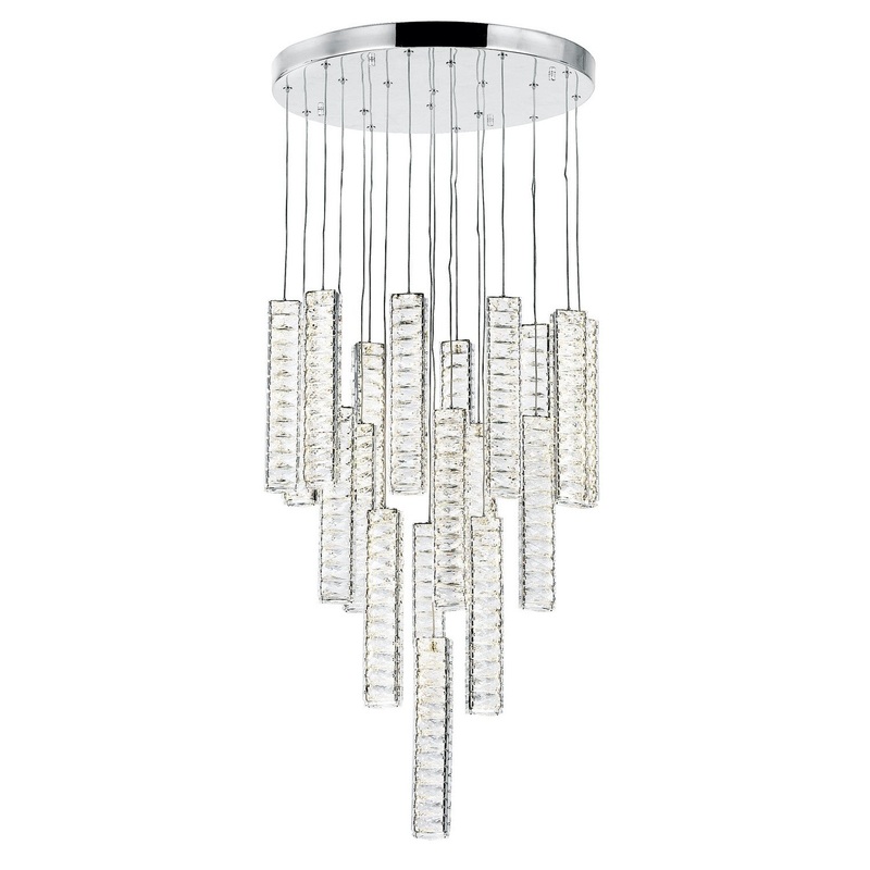 CWI Lighting 1046P20-19-601 Celina LED Chandelier, Chrome