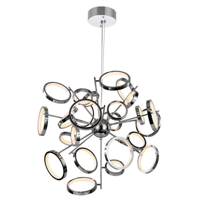 CWI Lighting 1054P31-601 Colette LED Chandelier, Chrome