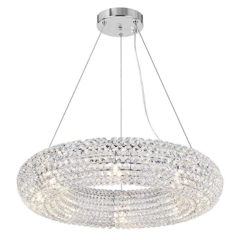 CWI Lighting 1057P24-8-601 Veronique Eight Light Chandelier, Chrome