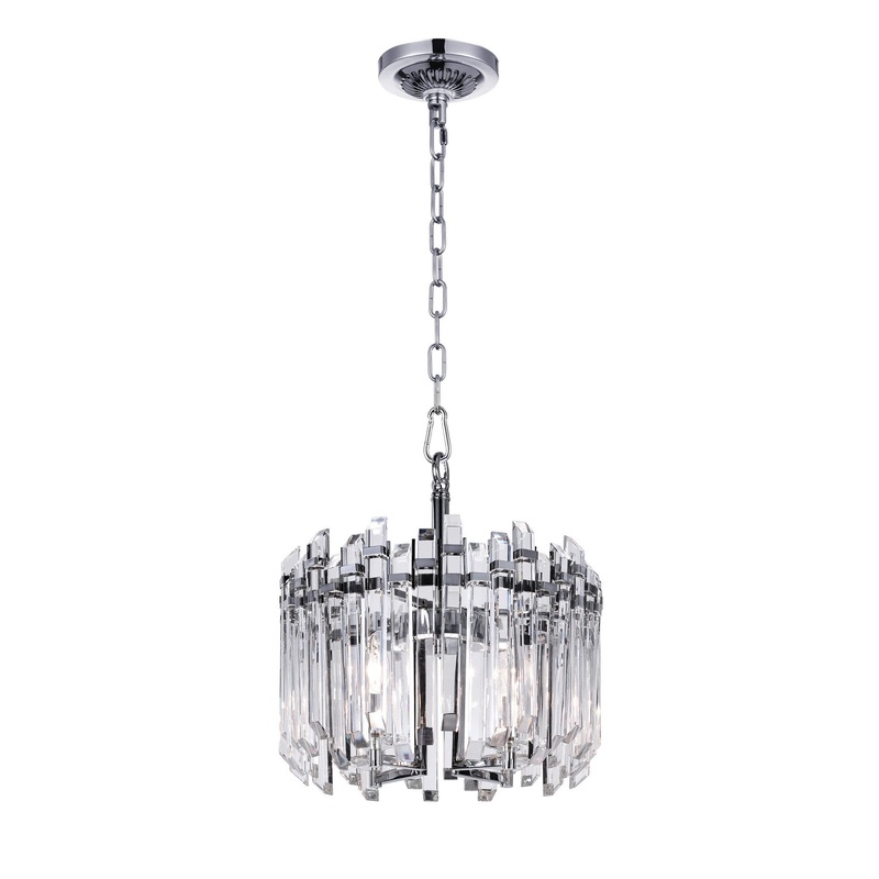 CWI Lighting 1065P16-4-601 Henrietta Four Light Chandelier, Chrome