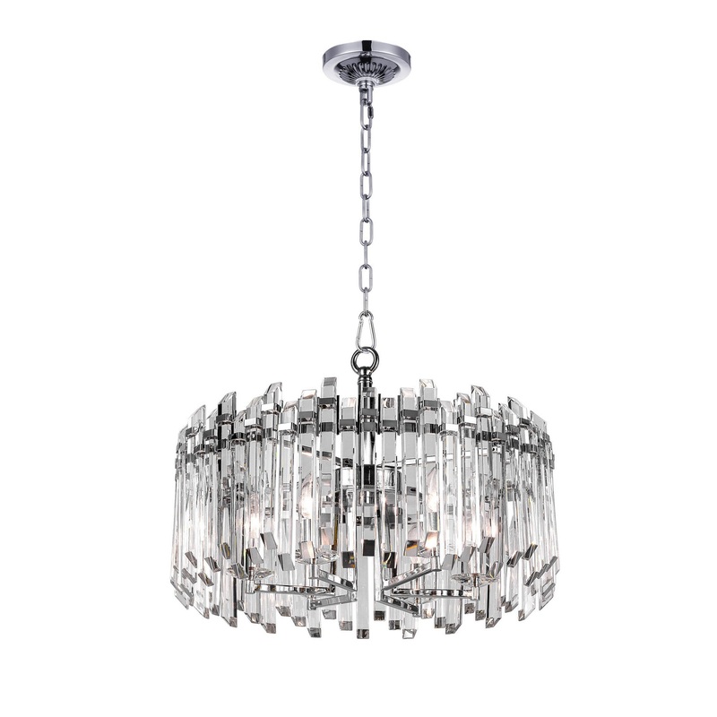 CWI Lighting 1065P24-6-601 Henrietta Six Light Chandelier, Chrome
