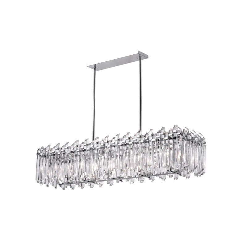 CWI Lighting 1065P47-10-601-RC Henrietta Ten Light Chandelier, Chrome