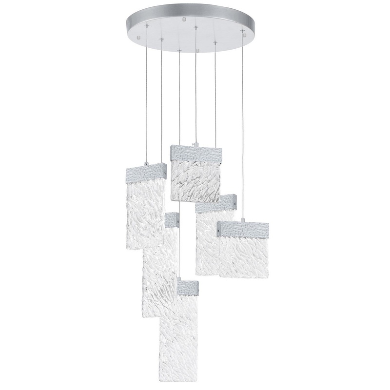 CWI Lighting 1090P16-6-269 Carolina LED Chandelier, Pewter