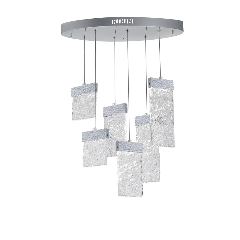 CWI Lighting 1090P24-6-269-O Carolina LED Chandelier, Pewter (Discontinued)