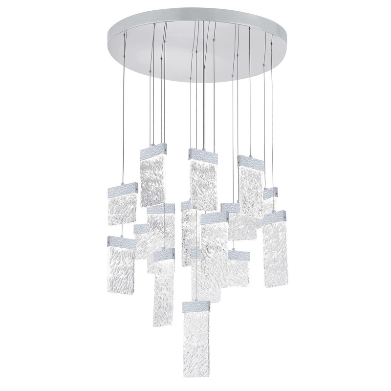 CWI Lighting 1090P32-16-269 Carolina LED Chandelier, Pewter