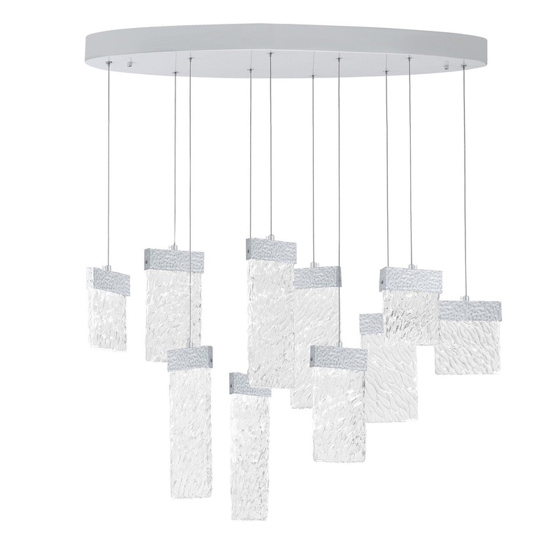 CWI Lighting 1090P40-10-269-O Carolina LED Chandelier, Pewter