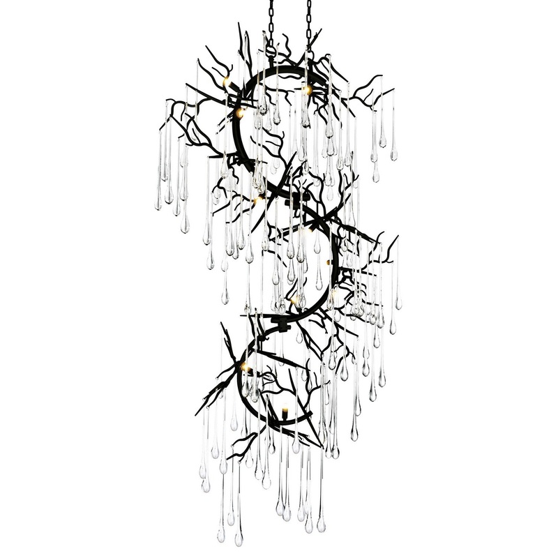 CWI Lighting 1094P26-12-101 Anita 12 Light Chandelier, Black