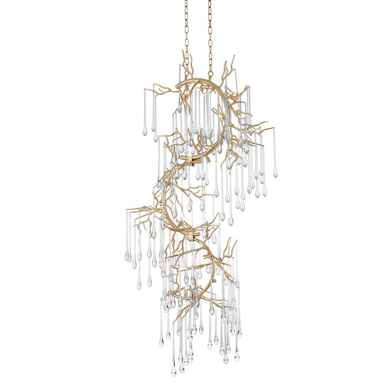 CWI Lighting 1094P26-12-620 Anita 12 Light Chandelier, Gold Leaf