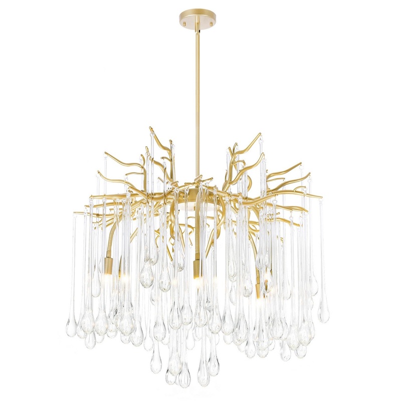 CWI Lighting 1094P26-6-620 Anita Six Light Chandelier, Gold Leaf