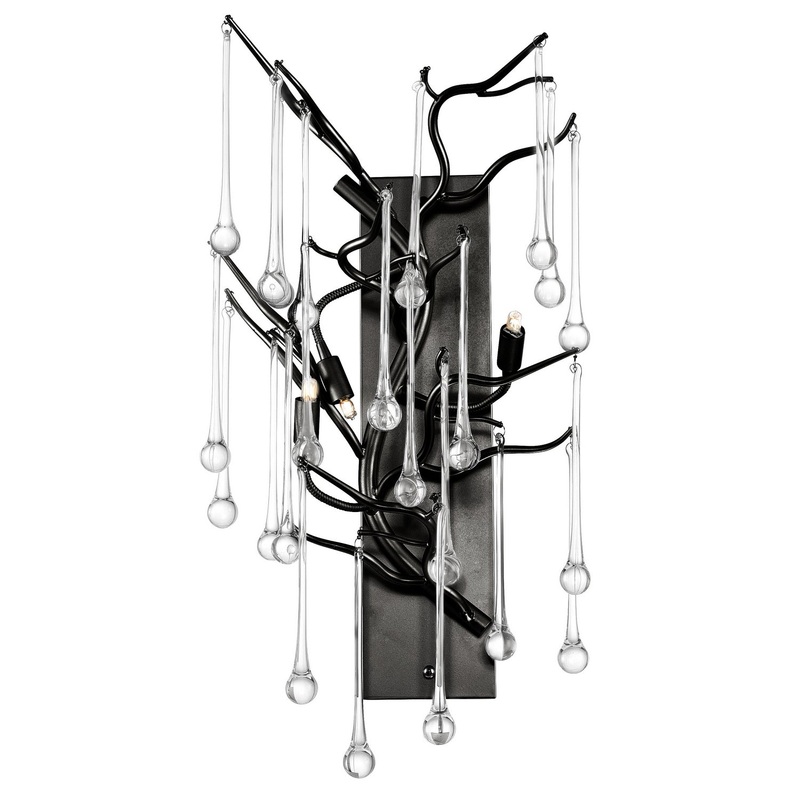 CWI Lighting 1094W11-3-101 Anita Three Light Wall Sconce, Black