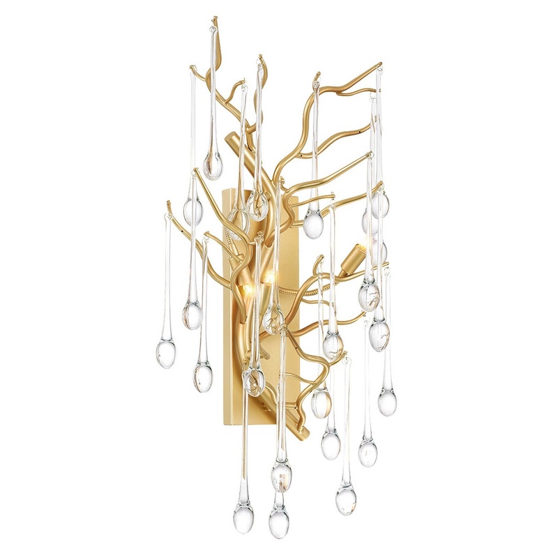 CWI Lighting 1094W11-3-620 Anita Three Light Wall Sconce, Gold Leaf