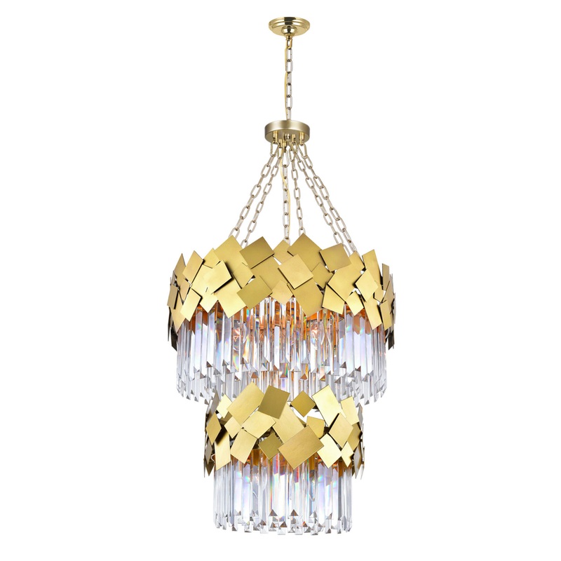 CWI Lighting 1100P24-10-169 Panache Ten Light Chandelier, Medallion Gold