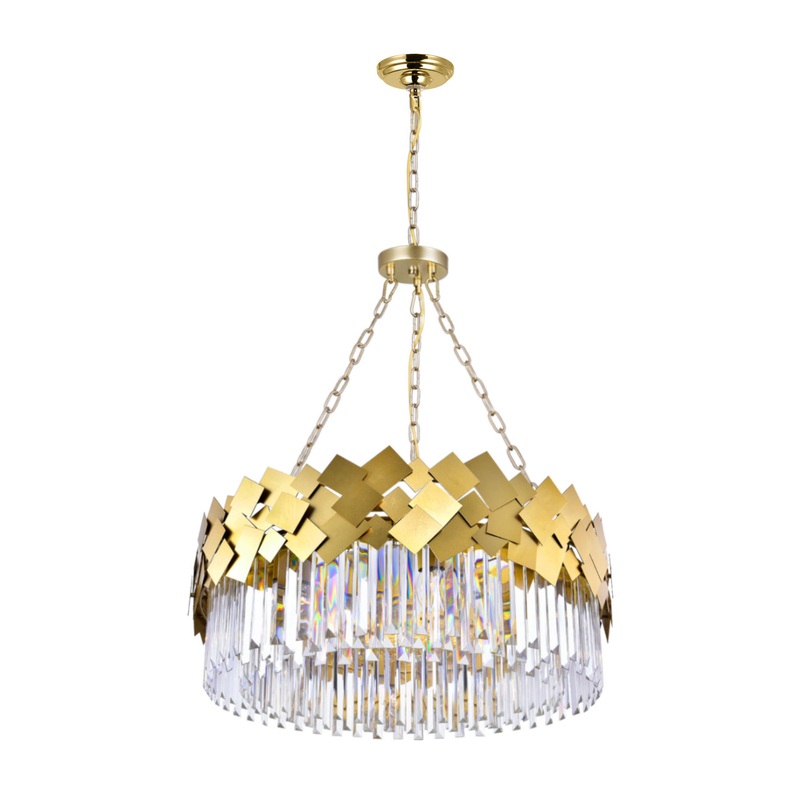 CWI Lighting 1100P32-8-169 Panache Eight Light Chandelier, Medallion Gold
