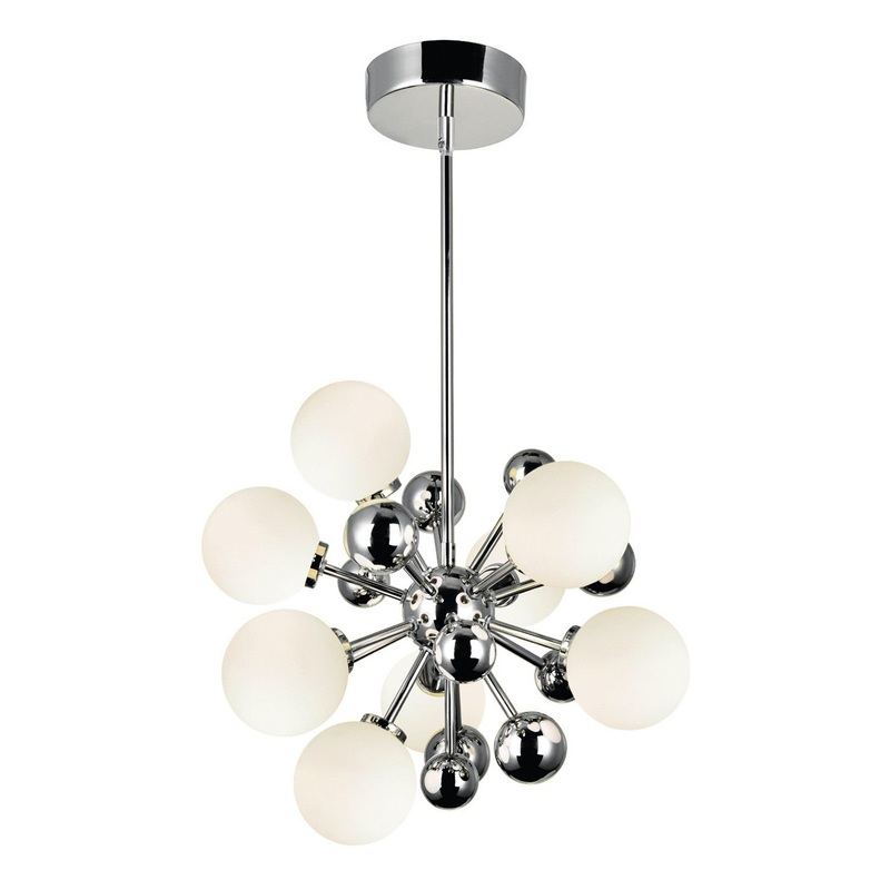 CWI Lighting 1125P16-8-613 Element LED Chandelier, Polished Nickel