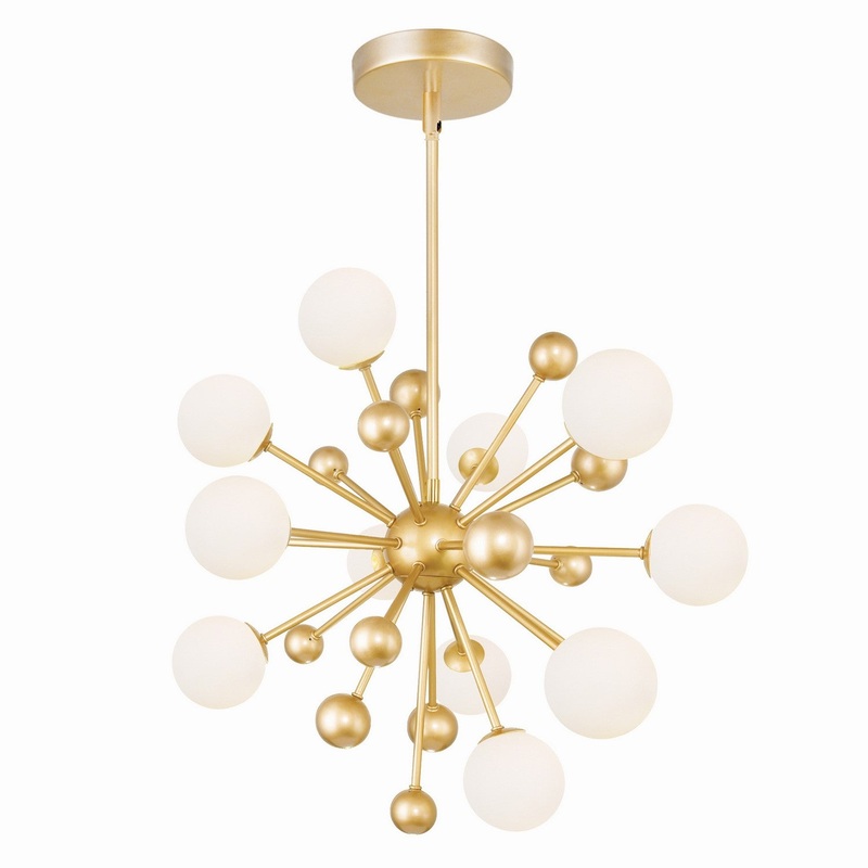 CWI Lighting 1125P24-11-268 Element LED Chandelier, Sun Gold
